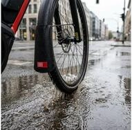 Fahrer Schutzblech Spritzlappen Latz E-Bike Fahrer schwarz 22 x 12 (LxB)
