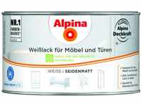 Alpina Farben Weißlack für Möbel und Türen 300 ml, seidenmatt