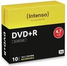 Intenso DVD-Rohling 10 Intenso Rohlinge DVD+R 4,7GB 16x Slimcase
