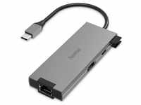 Hama USB-C Multiport Hub für Laptop mit 5 Ports, USB-A, USB-C, HDMI, LAN...