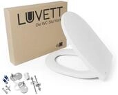 LUVETT WC-Sitz C100 mit Absenkautomatik, Duroplast Antibakteriell, Universelle O-Form