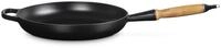 LE CREUSET Bratpfanne Signature Gusseisen mit Holzgriff schwarz 28 cm