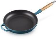 LE CREUSET Bratpfanne Signature Gusseisen mit Holzgriff, Gusseisen, 28 cm Deep...