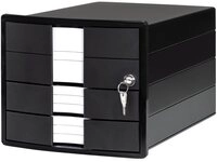 HAN Schubladenbox HAN IMPULS 1018-13 Schubladenbox Schwarz DIN A4, DIN C4...