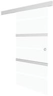 vidaXL Schiebet&uuml;r Schiebet&uuml;r ESG-Glas und Aluminium 76x212 cm Silbern (1-St)