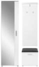 byLIVING Sitzbank JAKOB (Hocker in anthrazit mit schwarzem Kunstleder Sitzkissen,