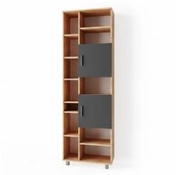 Vicco Hochschrank Ilias, Eiche/Anthrazit, 60 x 190 cm (1-St) Drehbar
