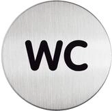 DURABLE Hinweisschild Durable 4907 23 PICTO "WC", 83 mm Durchmesser, metallic...