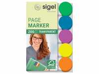 Sigel sigel Haftmarker mit farbigem Punkt, 50 x 12 mm, 200 Blatt Batterie