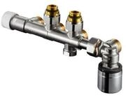 Contorion Hahnst&uuml;ck Oventrop Anschlussarm. Multiblock T-RTL Rp 1/2 IGxG 3/4 AG,