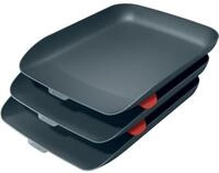 LEITZ Briefablage Briefkorb Cosy Set A4 Polystyrol VE=3 St&uuml;ck grau