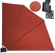 Quick Star Sichtschutzf&auml;cher mit Easy Mount Wandplatte, Blickdicht und Wetterfest