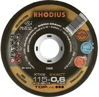 Rhodius Trennscheibe Rhodius XTK6 EXACT BOX 211301 Trennscheibe gekr&ouml;pft 115 mm 10