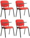 CLP Besucherstuhl Ken Stoff (4er Set, 4 St), gepolstert, klappbarer Tisch