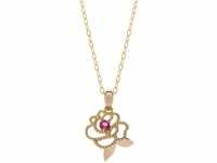 DISNEY Jewelry Collier Disney Mädchen-Kinderkette 375er Gelbgold 1 Rubin