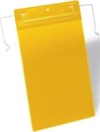 DURABLE F&auml;chermappe Kennzeichnungstasche mit Drahtb&uuml;gel A4 hoch PP gelb VE=50