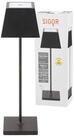 SIGOR LED Tischleuchte Tischleuchte NUINDIE Nachtschwarz eckig, Dimmbar, 1 LED