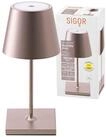 SIGOR Tischleuchte Akku-Tischleuchte Nuindie 380mm Rosegold, Dimmfunktion, LED fest