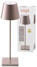SIGOR LED Tischleuchte Tischleuchte NUINDIE Rosegold, Dimmbar, 1 LED Platine, 2700