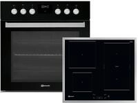 BAUKNECHT Elektro-Herd-Set HEKOF500, mit 3-fach Teil-Teleskopauszug, Timer