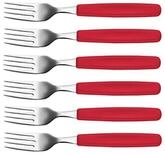 Victorinox Tafelgabel Gabel Set, 6er Pack, Rot, Edelstahl, langlebig & stilvoll (6