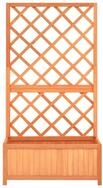 vidaXL Spalier, Garten-Spalier mit Blumenkasten Braun 70x30x135 cm Tannenholz