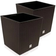 Prosperplast Pflanzk&uuml;bel Prosperplast Blumentopf RATO LOW - anthrazit 2er Set