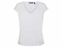 Vero Moda T-Shirt Basic Stretch T-Shirt V-Neck VMFILLI 5282 in Weiß-2