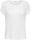 T-Shirt ONLY "T-Shirt ONLMOSTER O-NECK TOP 1er Pack", Damen, Gr. L, wei&szlig;,