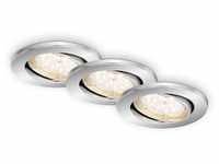 Briloner Leuchten LED Einbauleuchte 7219-038, LED wechselbar, Warmweiß, chrom,...