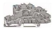 WAGO WAGO GmbH& Co. KG Installationsetagenklemme 4mm&sup2; N/L/PE grau 2003-7646