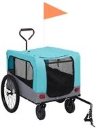 vidaXL Fahrradhundeanh&auml;nger, 2-in-1 Fahrradanh&auml;nger f&uuml;r Hunde und Buggy Blau und