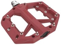 Shimano Plattformpedale SHIMANO Pedal PD-GR400 Rot Flat Pedal - griffige...