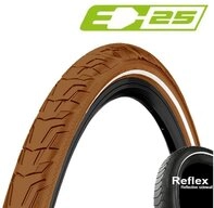 CONTINENTAL Fahrradreifen Continental Reifen Ride City 28x1.45" 37-622 braun...