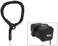 ABUS Rahmenschloss Ivy Tex Chain Schlosskette und Tasche, 100 cm schwarz + Tasche