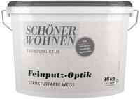 SCH&Ouml;NER WOHNEN FARBE Wandfarbe Sch&ouml;ner Wohnen Feinputz-Optik fein 16,0 kg wei&szlig;,