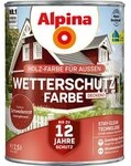 Alpina Wetterschutzfarbe 2,5l, Bis zu 12 Jahre Wetterschutz, N&auml;sseschutz, gegen