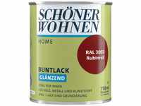 SCHÖNER WOHNEN FARBE Lack Home Buntlack, 750 ml, rubinrot RAL 3003, glänzend,...
