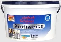 einfach Sch&ouml;ner Farbwelten Wand- und Deckenfarbe 5 Liter Profiweiss Wandfarbe Weiss