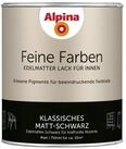 Alpina Lack Klassisches Matt-Schwarz, hoch deckend, schnell trocknend