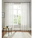 OTTO home Gardine Fiete (1 St), Kr&auml;uselband, halbtransparent, Leinen Optik,