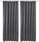 Beautissu Vorhang 2er Set Blackout Vorhang Blickdicht Anthrazit Amelie BK,...