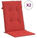 vidaXL Hochlehnerauflage, Gartenstuhlauflagen f&uuml;r Hochlehner 2 Stk. Rot...