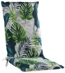 GO-DE Hochlehnerauflage CELINE, 50 x 120 cm, Grau, Baumwolle, Polyester, (1 St),