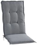 GO-DE Hochlehnerauflage NITTKA, 50 x 120 cm, Hellgrau, Polyester, (1 St),