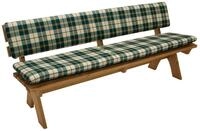 DEGAMO Bankauflage BOSTON, (1 St), 4-sitzer 195cm, gr&uuml;n/beige kariert,...