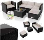 Juskys Gartenlounge-Set Punta Cana, (Set, Sitzgruppe), Polyrattan Sitzgarnitur, 1