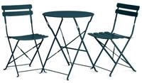 VANAGE Bistrotisch, Bistro Set Balkon, Balkonm&ouml;bel, klappbar, wetterbest&auml;ndig, blau