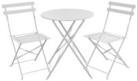 SVITA Balkonset BERLIN, (Set, 3-tlg., Bistro-Set), Tisch mit 2 St&uuml;hlen, Klappbar,