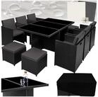 tectake Sitzgruppe Aluminium Rattan Gartenlounge f&uuml;r 6 bis 10 Personen, Inkl.,